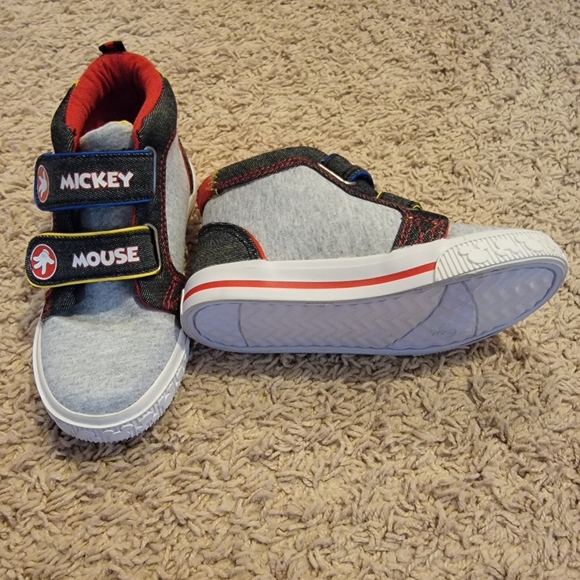 Disney Mickey Mouse Toddler Boys Shoes SNEAKERS High Tops - Picture 3 of 6
